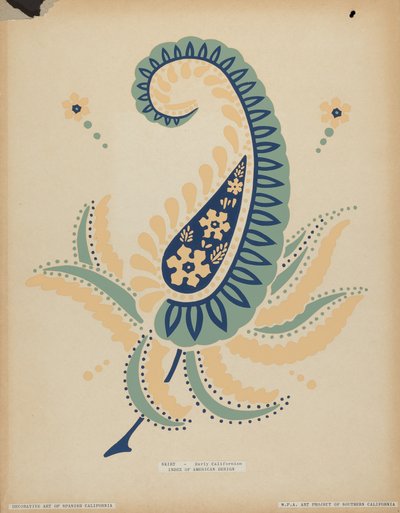 Early Californian Skirt from the portfolio "Decorative Art of Spanish California" by American 20th Century