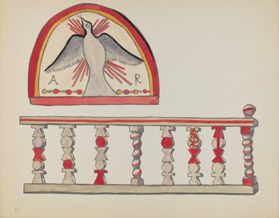 Plate 10: Holy Ghost Lunette & Altar Rail, Chimayo: From Portfolio 