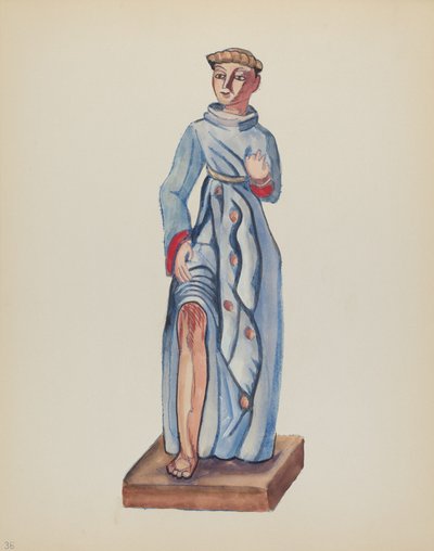 Plate 36: Saint Roch: From Portfolio "Spanish Colonial Designs of New Mexico" by American 20th Century