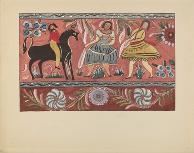 Plate 42: Painted Chest Design (From Portfolio "Spanish Colonial Designs of New Mexico") by American 20th Century