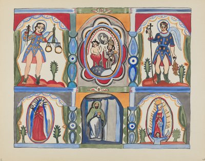 Plate 6: Chapel Altarpiece, Santa Cruz: From Portfolio 