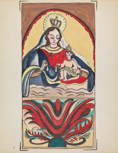 Plate 7: Our Lady of Mt. Carmel (From Portfolio "Spanish Colonial Designs of New Mexico") by American 20th Century