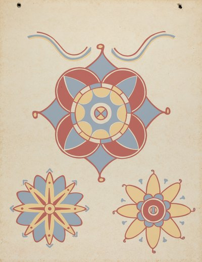 San Juan Capistrano Mission Ceiling Decoration from the portfolio "Decorative Art of Spanish California" by American 20th Century