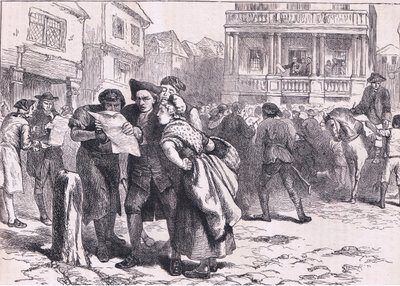 Bostonians reading the Stamp Act (illustration from 