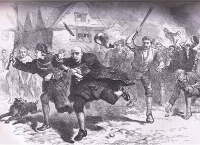 Flight of Hutchinson Before the Rioters, Illustration from Cassell