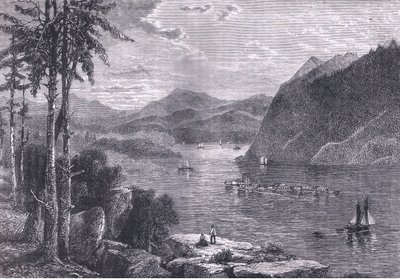 The Hudson Highlands, illustration from Cassells History of the United States by American English school
