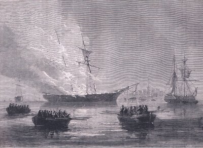 The burning of Gaspe by American English school