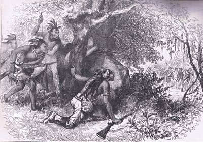 Treachery of the Cherokees 1760 by American English school