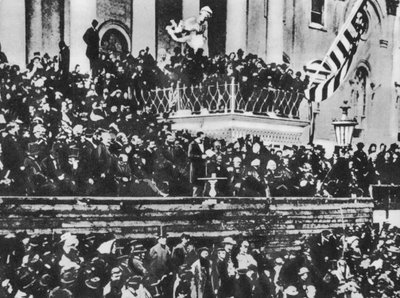 Abraham Lincoln’s second inauguration, 4 March 1865 by American Photographer (after)