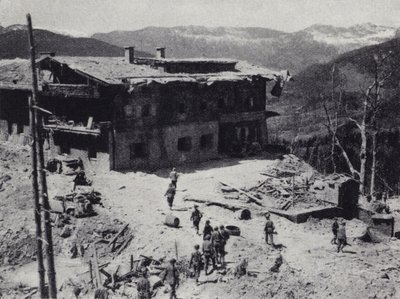 American and French Troops Inspecting the Ruins of Nazi Leader Adolf Hitler