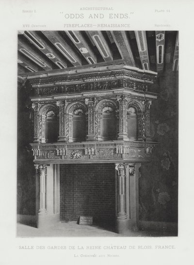 Fireplace: Salle Des Gardes De La Reine, Chateau De Blois, France by American Photographer (after)