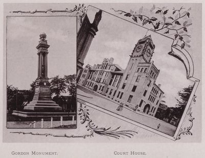 Gordon Monument; Court House by American Photographer (after)