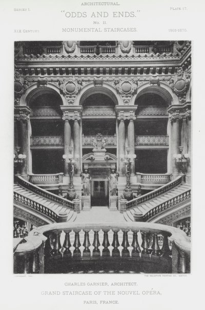 Grand Staircase of the Nouvel Opera, Paris, France by American Photographer (after)