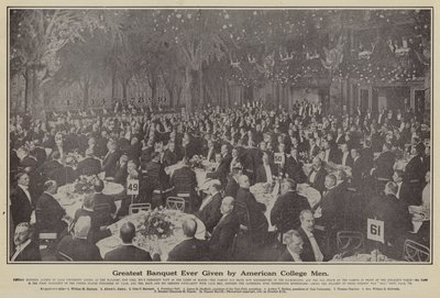 Greatest banquet ever given by American college men by American Photographer (after)