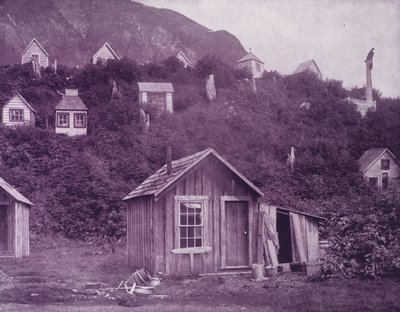 Indian burial houses near the town of Juneau, Alaska by American Photographer (after)