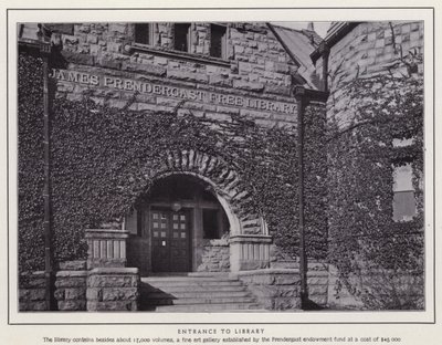 Jamestown, NY: Entrance to Library by American Photographer (after)