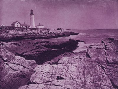 Light-house in the Harbor of Portland, Maine by American Photographer (after)