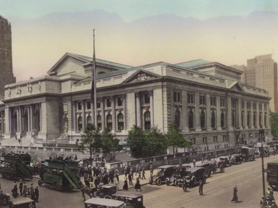 New York: Public Library, Fifth Avenue and West 42nd Street by American Photographer (after)