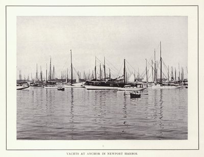 Newport, Rhode Island: Yachts at Anchor in Newport Harbor by American Photographer (after)