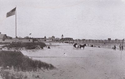 Old Orchard Beach, Maine: Beach Scene by American Photographer (after)