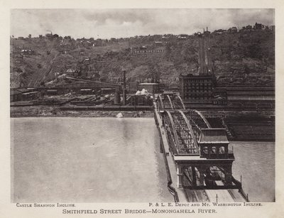 Pittsburgh: Smithfield Street Bridge, Monongahela River by American Photographer (after)