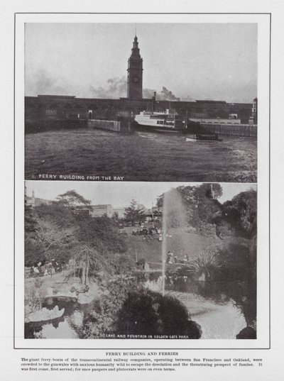 San Francisco: Ferry Building and Ferries by American Photographer (after)