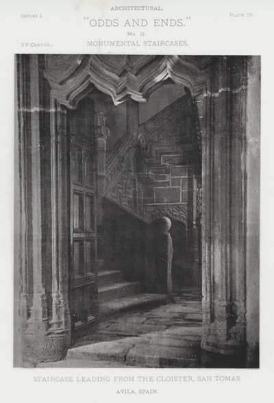 Staircase leading from the Cloister, San Tomas, Avila, Spain by American Photographer (after)
