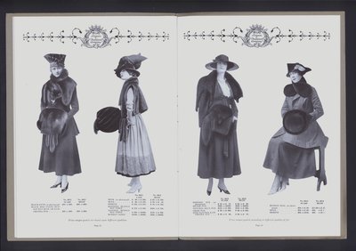 Two-page spread from The Theater of Fur Fashion by American Photographer (after)