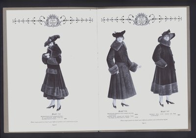 Two-page spread from The Theater of Fur Fashion by American Photographer (after)