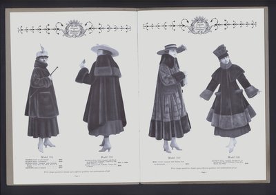 Two-page spread from The Theater of Fur Fashion by American Photographer (after)
