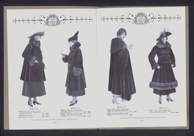 Two-page spread from The Theater of Fur Fashion by American Photographer (after)