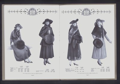 Two-page spread from The Theater of Fur Fashion by American Photographer (after)