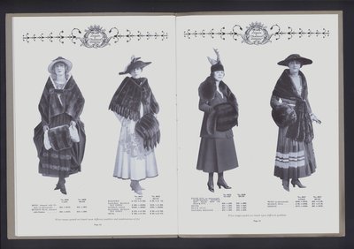 Two-page spread from The Theater of Fur Fashion by American Photographer (after)