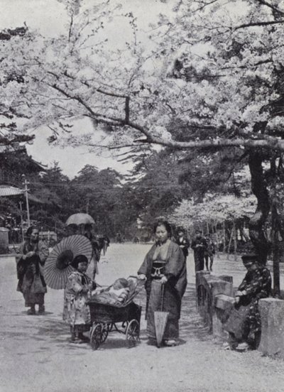 Under the Cherry-Blossom in Shiba Park, Tokyo by American Photographer (after)
