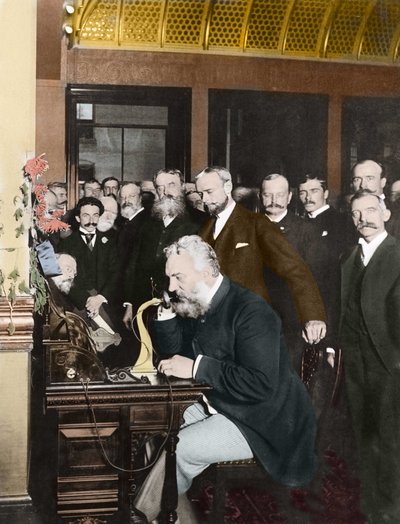 Alexander Graham Bell inaugurated the New York-Chicago long-haul line, October 18 by American Photographer