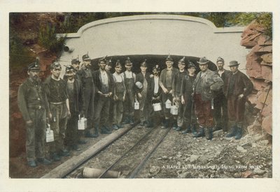 American Coal Mining: A Happy Lot, Miners Returning from Work by American Photographer
