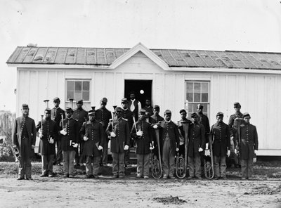 Arlington, Va. Band of 107th U.S. Colored Infantry at Fort Corcoran by American Photographer