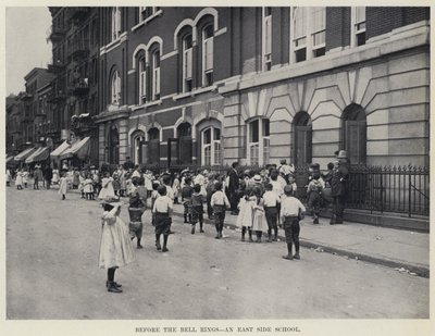 Before the Bell rings, an East Side School by American Photographer