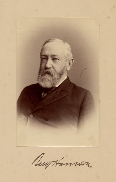 Benjamin Harrison (1833-1901), 23rd President of the USA by American Photographer