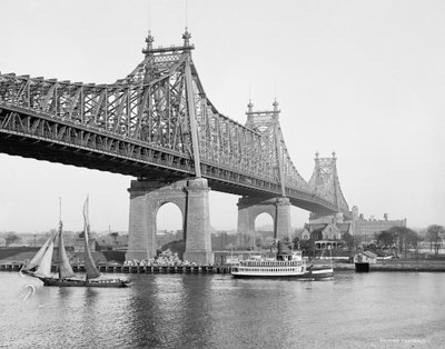 Blackwells Island (Queensboro) Bridge, New York, 1910-20 by American Photographer