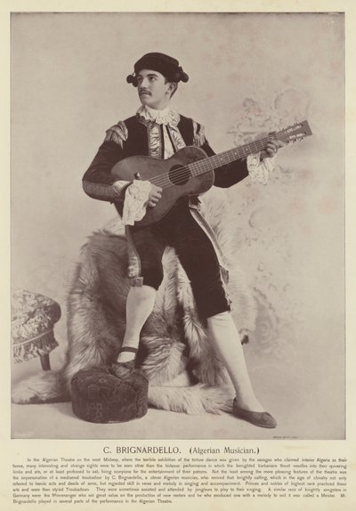 C Brignardello, Algerian Musician by American Photographer