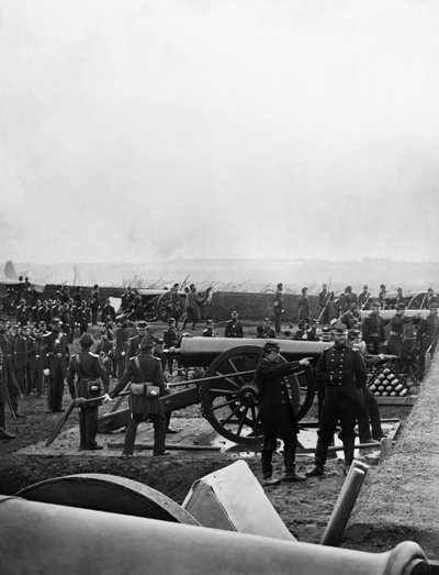 Colonel Tyler and the 1st Connecticut Heavy Artillery at Fort Richardson, Late 1861 by American Photographer