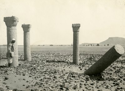 Columns from Coptic Church, Seen from West, Sai Island, Egypt by American Photographer