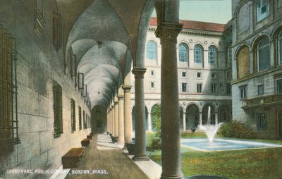 Courtyard at the Public Library, Boston, Massachusetts, USA by American Photographer