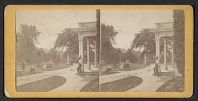 East Lawn and Portico, Oneida Community, New York State, c.1870 by American Photographer