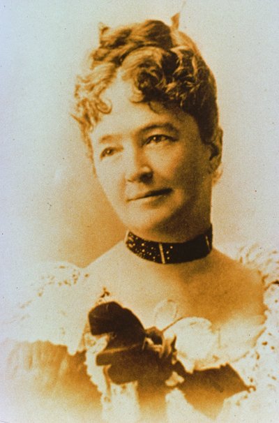 Elizabeth Bacon Custer (1842-1933) wife of General George A. Custer (1839-76) by American Photographer