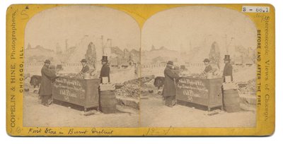 First Store in the Burnt District, 1871 by American Photographer