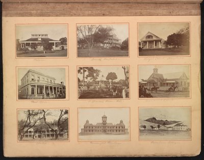 Hawaii album, p. 12, schools and other buildings, including the Queen