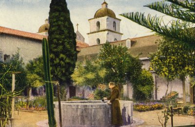 In the Garden, Santa Barbara Mission by American Photographer