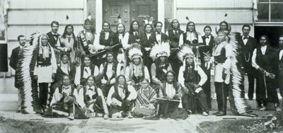 Indian delegation of Sioux leaders in Washington D.C. to protest the violation of the Fort Laramie Treaty of 1868 by American Photographer
